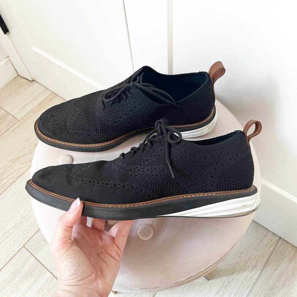 Cole Haan ØriginalGrand Remastered Stitchlite Black Oxford Sneakers Size 10.5